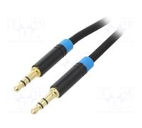 1,5m Jack 3,5mm 3pin spina,su entrambi il lati nero Cavo