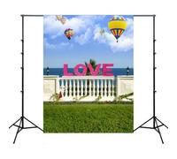 1.5m x 2.1m Simulazione 3D Beach Seascape Coconut Tree Photo Photography Backgro