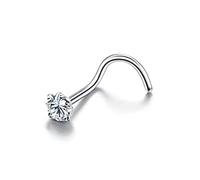 1.5Mm 2Mm 2.5Mm 3Mm Rotondo Diamante Cz Naso Vite Borchie Anelli Piercing Gioielli 4 Pz Practical