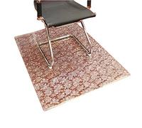 1.5mm Thick Transparent Computer Chair Mat - Swivel Floor Protector for Wooden Surfaces Rose Design Ideal for Home & Office Use