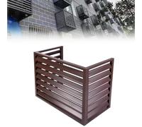 1.5P Outdoor Mini Split AC Unit Cover - Alluminio Condizionatore d'aria e pompa di calore Protezione, Copertura superiore per riduzione del rumore, resistente alle intemperie, marrone, ideale per