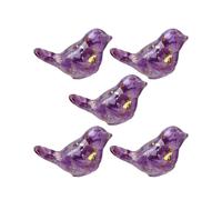 (1) 5Pcs Crystal Bird Miniatures Statues, Sophisticated Decoration Bird Figurines For Shelves, Tables, And Cabinets