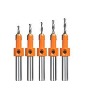 1/5PCS Set di punte da trapano for contatore lavello for legno 8mm gambo HSS punte for trapano for viti for legno perforatrici strumenti for la lavorazione del legno(2202161110)