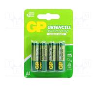 1,5V non ricaricabile 4pz. Batteria: zinco-carbone AA