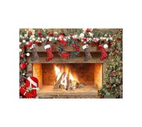 1.5x1m Merry Christmas Backdrop Tree Sock Gift Family Party Decorations Backdrops Happy New Year Xmas Fireplace Photography Background Photos Banner S