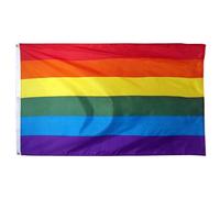 1.5x2.4m Arcobaleno Gay Pride Bandiera Ruvido Tex IN Maglia 5'x8'Grande Casa