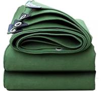 1,5x2 M 2x2 M 2x3 M 3x4 M 5x6 M Telone Verde Impermeabile per Impieghi Gravosi con Angoli Rinforzati in Gomma Telo Antipioggia in Tela Copertura per Mobili da Esterno, 2x4m(6.5ftx13.1ft)