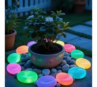 1/6/12/20/30/40 pezzi Grandi ciottoli fosforescenti (colore casuale), 4,5 cm/1,77 pollici, adatti per il paesaggio del giardino, la decorazione del sentiero, la decorazione dell'acquario a cielo stell