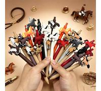 1/6/12/24 pezzi Penne a a tema cavallo per feste, penne commemorative per l'anno del cavallo, regali per le vacanze per appassionati di equitazione e amanti dei cavalli, regali per amici e colleghi AB