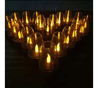 1/6/12 pezzi Candele a LED in cera realistica alimentate a energia solare, luci a risparmio energetico alimentate a energia solare, luci portatili per installazione all'aperto e campeggio, accensione