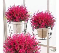 1/6/12 pezzi Lavanda artificiale, fiori finti resistenti ai raggi UV, piante artificiali da cespuglio, decorazione da cespuglio finta, adatta per giardino esterno, portico di casa, decorazione interna