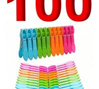 1/6/60/72/96 pezzi di graffette, mollette, mollette per vestiti, per set 73mm mollette di plastica colorate e mollette per calze, must have per il ritorno a scuola, mollette resistenti con molle, set 