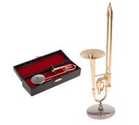 1/6 in rame modello a trombone strumento musicale in miniatura per action figure