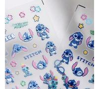 1/6 pezzi Adesivi per unghie a tema Stitch, Disney cartoni animati Star, 3D in rilievo, stile carino e adorabile, adesivi per fotocamera blu, impermeabili e con retro adesivo ABS