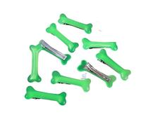 1-6 pezzi forcine for capelli nere e bianche a forma di osso for donne, dolci, ragazze, Y2K, adorabili fermagli for capelli, divertenti e vivaci, con clip laterale a forma di osso di cane.(Green,6pcs)