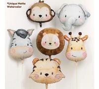 1/6 pezzi Palloncini giganti a forma di animali in foil, 3D a forma di leone, scimmia, giraffa, galleggianti, adatti per decorazioni di feste di compleanno, cerimonie di laurea, decorazioni da giardin