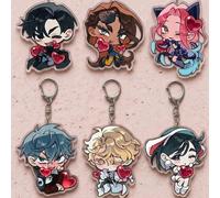 1/6 pezzi Portachiavi in acrilico a forma di cuore carino Alien Stage, scelta perfetta come ciondolo per borsa, accessorio divertente o regalo speciale per fan di anime. Ideale per decorazione del tel