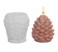 1/6 Pezzi Stampo Per Candela Con P-igna Di Natale - Stampo In Silicone Con P-igna 3D | Stampi In Resina Epossidica Per La Realizzazione Di Saponi E Candele | Stampo In Cera Siliconica Fai Da Te