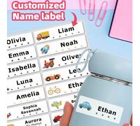 1/60/120/220/280 pezzi Adesivi personalizzati con nome, Etichette impermeabili personalizzate, Auto, Aerei, Camion, Razzi, Borracce, Scatole pranzo, Tazze, Quaderni, Zaini, Borse da palestra, Fornitur