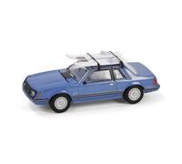 1/64 1967 Mustang Ghia Coupe Con Portapacchi Per Sci Blu Greenlight Hobby 30510