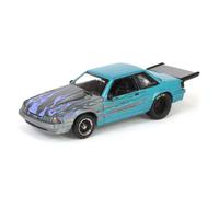1/64 1990 Mustang Fox Corpo Trascinamento Auto Con Custom Pittura Lavoro, Fasce