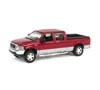 1/64 2004 F-250 Super Duty Girocollo Cabina Pick-Up Camion Red Argento Motormax