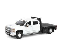 1/64 2016 Silverado 3500 Lastra Piana Dually Camion Bianco Esclusivo GreenLight