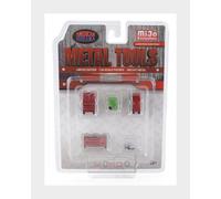 1:64 AMERICAN DIORAMA Accessories Set Officina Garage Tool Red Green AMDI2411MJ