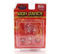 1/64 AMERICAN DIORAMA - FIGURES - SET 4X LION DANCE 2 2403MJ