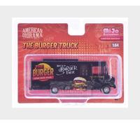 1:64 AMERICAN DIORAMA Truck The Van Burger Food Truck 2016 Black AMDI70101MJ