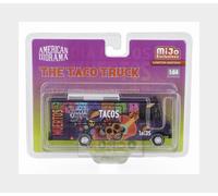 1:64 AMERICAN DIORAMA Truck The Van Taco Food Truck 2016 Black AMDI70100MJ