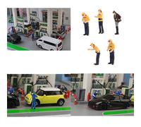 1:64 bambola in miniatura persone plastica distributore di benzina lavoratore