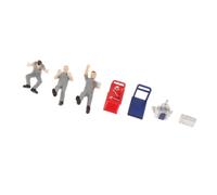 1:64 bambola in miniatura persone plastica distributore di benzina lavoratore