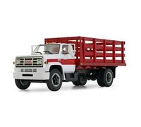 1/64 Bianco & Rosso 1970s GMC 6500 Camion W/Rosso Paletti Letto DCP By Primo