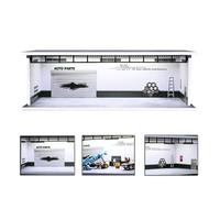 1/64 Diorama Garage Modello con Illuminazione a LED Città Auto Showroom Parcheggio Scena Modello 1/64 Scala Diecast Garage Display Case, Per Modello Auto Scena Display Giocattolo Ideale (Repair Shop)
