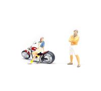 1/64 Dipinto Modello Di Moto Micro Paesaggio Garage Scene Per La Decorazione