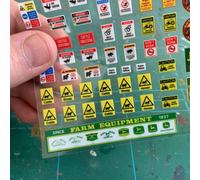 1:64 Fattoria Diorama Adesivi - Realistica Segni per Hot Wheels, Ertl,