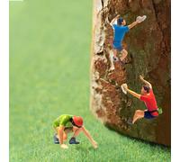 1:64 Figura di arrampicata su roccia in resina Treno Ferrovia Micro