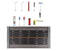 1:64 Grande Parcheggio Mat Modello Auto Diecast Garage Miniature Car Models Show Style B Nero