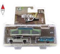 1/64 Greenlight Chevrolet Silverado Pick-Up With Trailer + Pop-Up Camper 2024