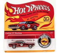 1:64 Hot Wheels 2018 Redline 50th Anniversario 1967 Custom Ford MUSTANG Red