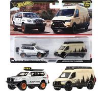 1:64 Hot Wheels 2024 Premium 2-Pack Toyota Land Cruiser+ Mercedes Sprinter 979L