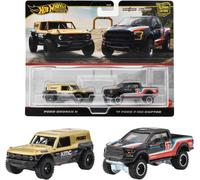 1:64 Hot Wheels 2025 Premium 2-Pack Ford Bronco R + Ford F-150 RAPTOR 979M