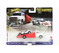 1:64 Hot Wheels '66 Porsche 906 Carrera 6 + Carry On Car Culture Team Transport