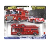 1:64 Hot Wheels Premium 2025 Team Transport JBM37 Fiat 642 Bartoletti + Ferrari