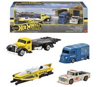 1:64 Hot Wheels Premium Set Speed Leggende Reale Riders 4 Auto Diorama JBM05