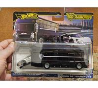 # 1/64 HOT WHEELS TEAM TRANSPORT #85 - LYKAN HYPERSPORT + EURO HAULER #