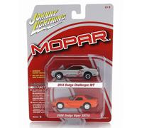 1/64 JOHNNY LIGHTNING - DODGE - SET 2X CHALLENGER R/T 2014 + VIPER SRT10 JLSP319