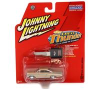 1:64 Johnny Lightning PM 1959 Chevy Impala Gold Metallic Chev Thunder In Metallo