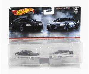 1/64 MATTEL HOT WHEELS - BUGATTI - SET 2X VEYRON 2009 + BUGATTI HBL96-979K-HKF52